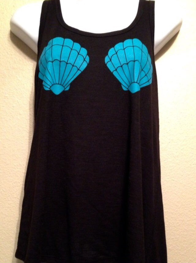 Seashell Mermaid Tank Top PLUS SIZE, Princess