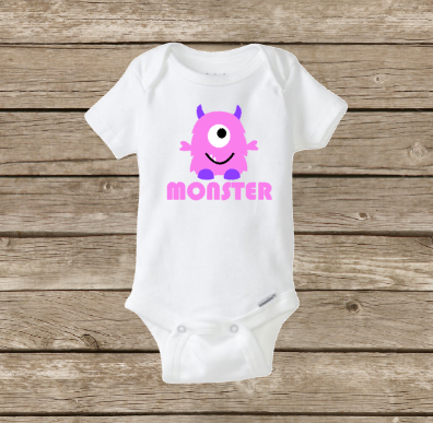 Monster Onesie, Baby Boy or Girl Cute Shirt, Baby Shower