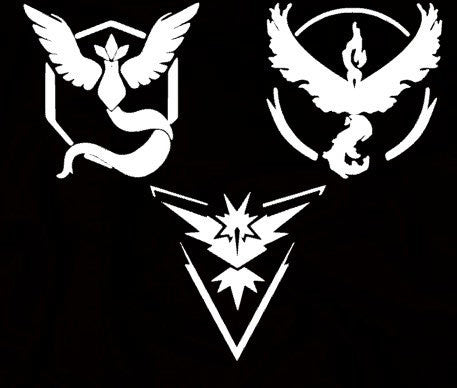 Pokemon Go Decals | Pokemon Stickers | Team Valor, Team Mystic, Team Instinct | Sticker Decals, Car Decals