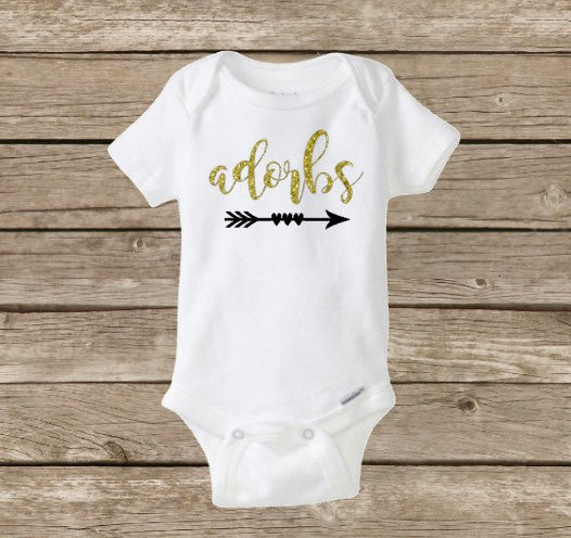 Baby Onesie, Baby Shirt | Adorbs, Adorable Baby, Baby Girl Onesie | Baby Shower, Glitter Onesie