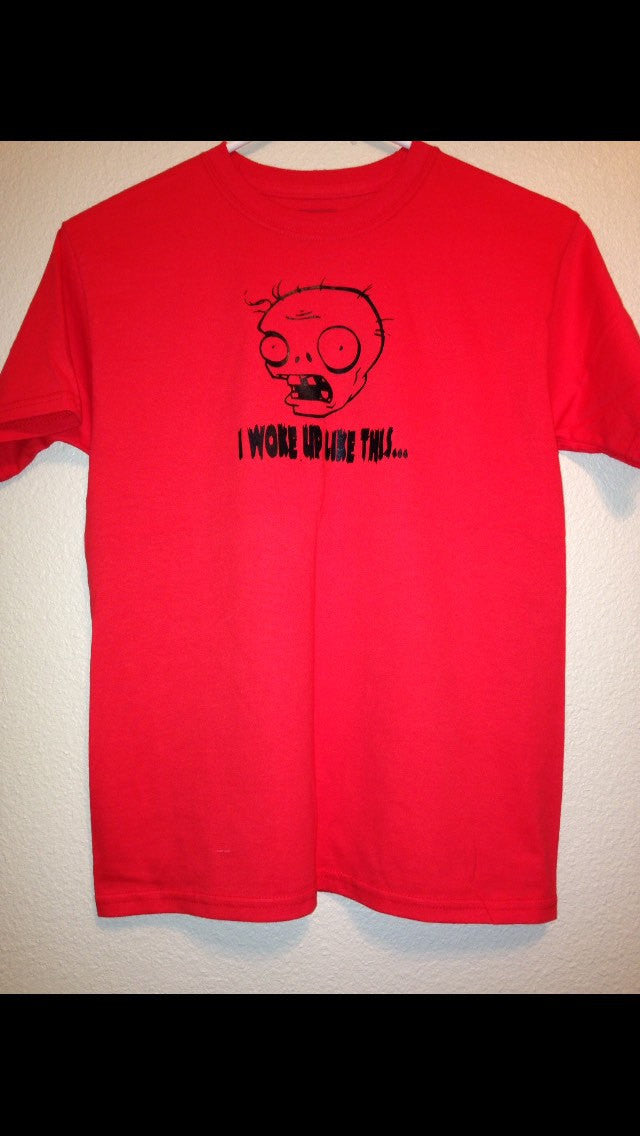 I Woke Up Like This | Boys Shirt | Funny Comical | Zombie | Boys Clothing