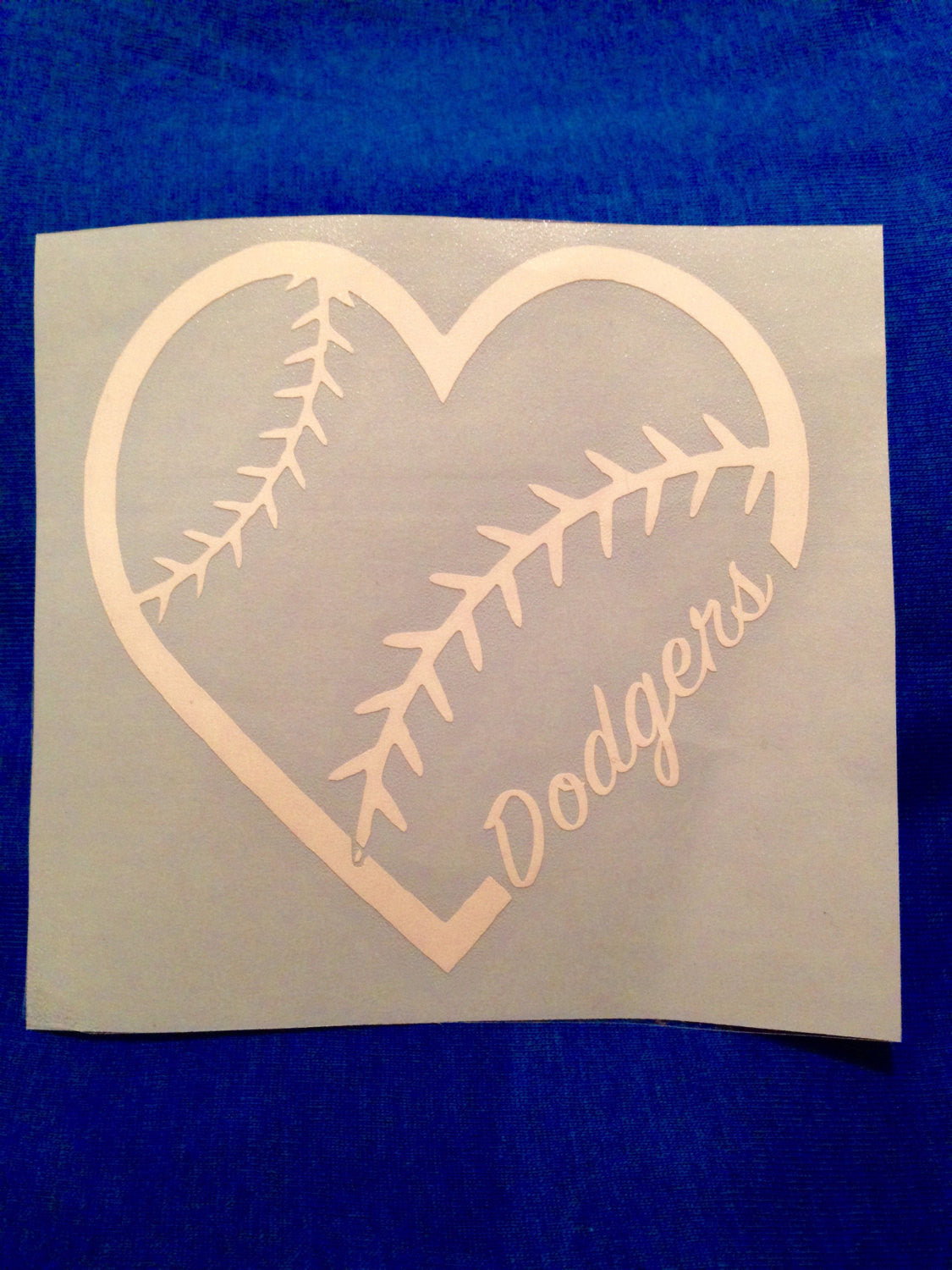 Dodgers Decal, Dodgers Heart Sticker Decal, Los Angeles Dodgers, I Love The Dodgers, Car Decal, Los Doyers, LA Decal