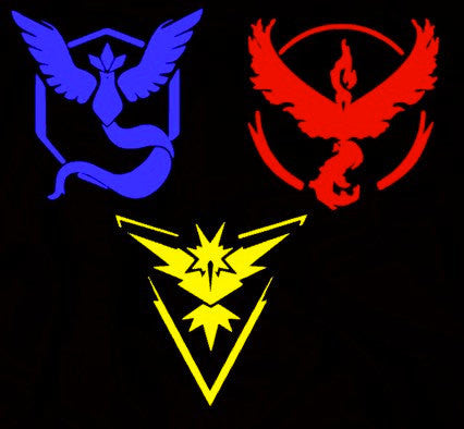 Pokemon Go Decals | Pokemon Stickers | Team Valor, Team Mystic, Team Instinct | Sticker Decals, Car Decals