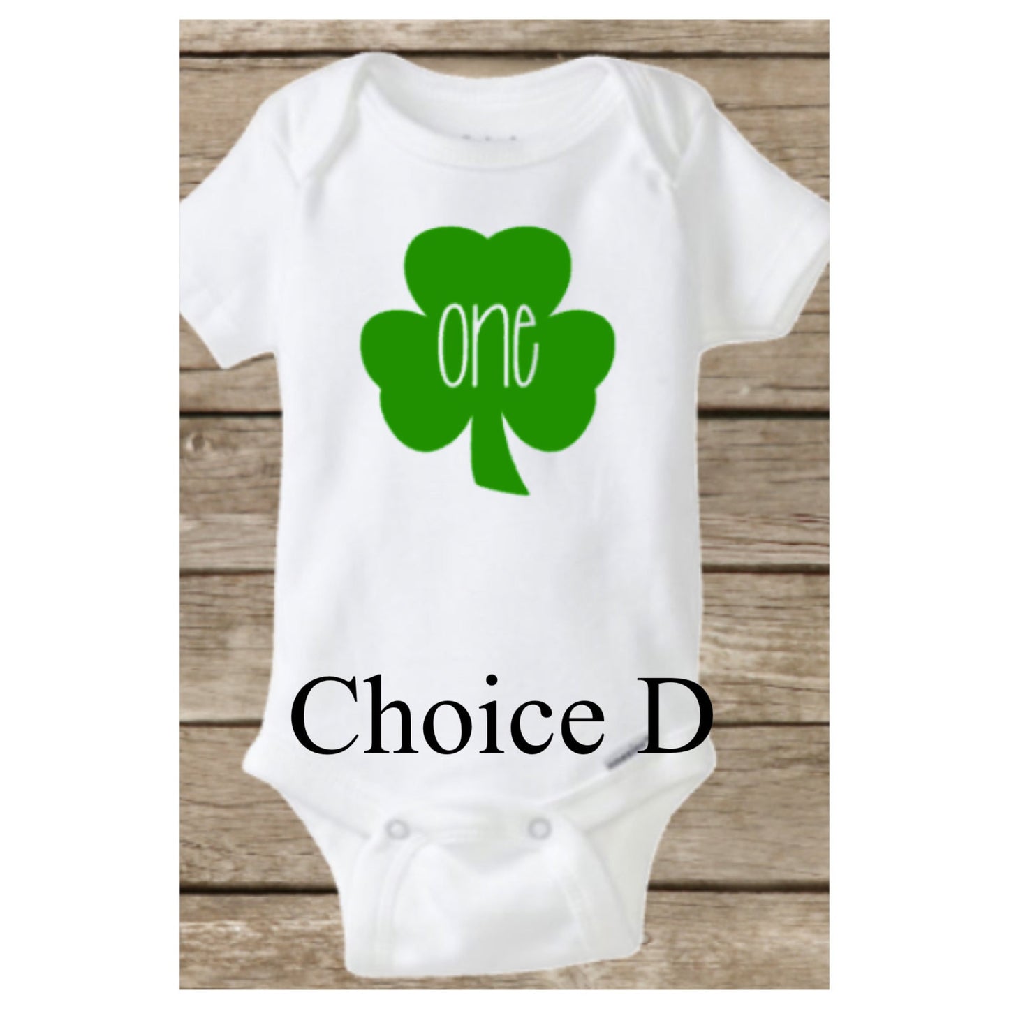Baby's First St Patrick's Day, Shamrock Onesie, First Birthday ONE