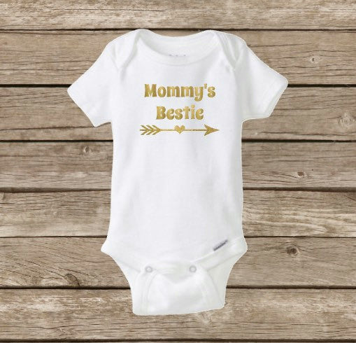 Mommy's Bestie Baby Girl Onesie, Baby Shower Gift