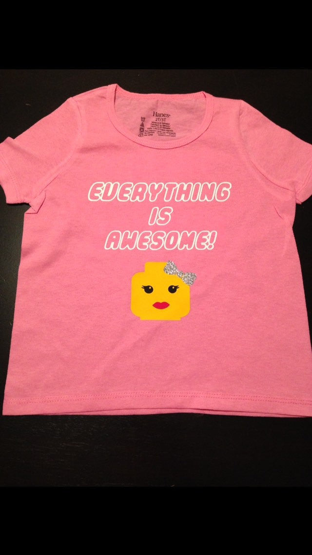 Girls Lego Shirt, Everything is Awesome, Legoland