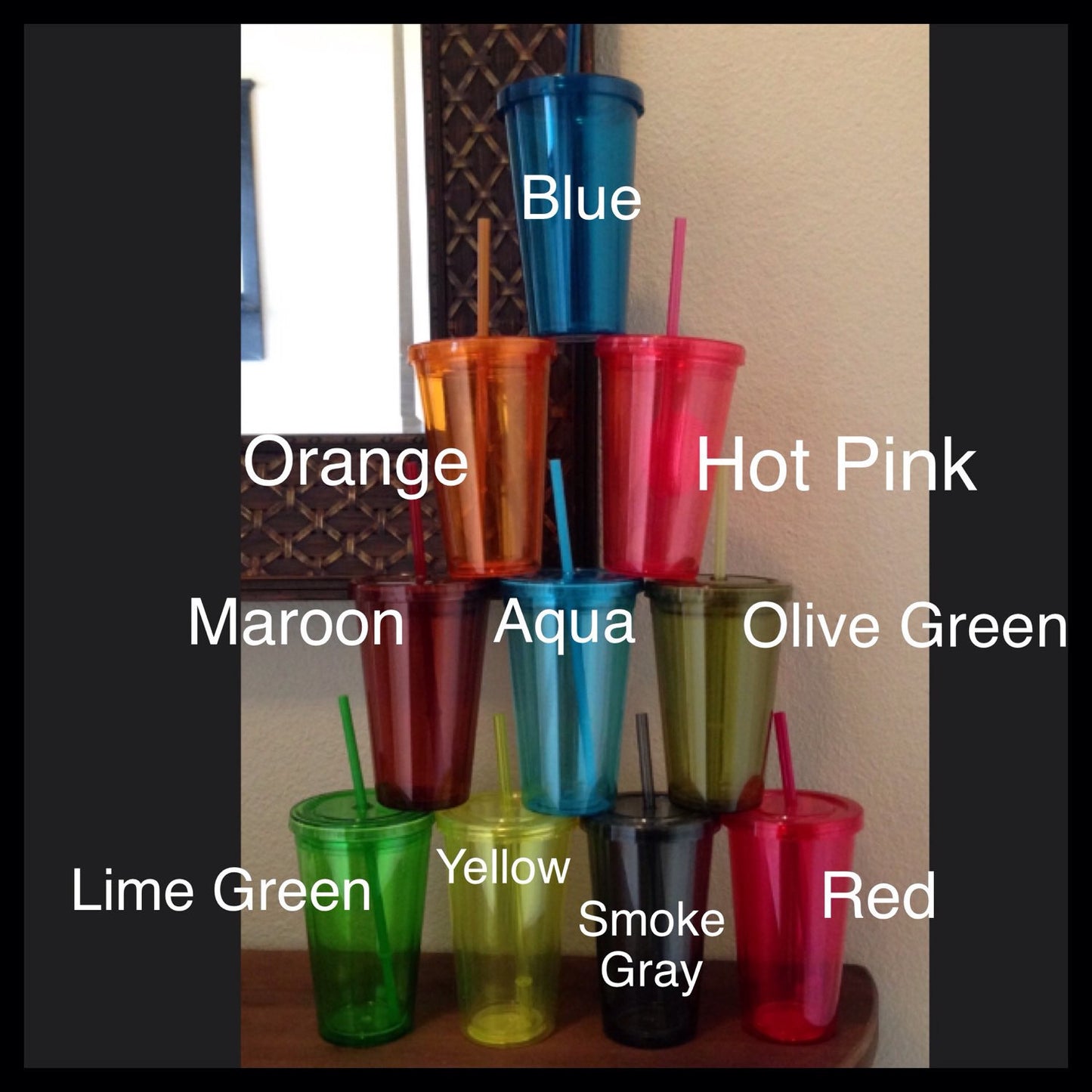 I Love My Rescue Dog Tumbler / Custom Drinkware Water Bottle / Dog Mom Dog Dad / I Love Dogs / Adopt