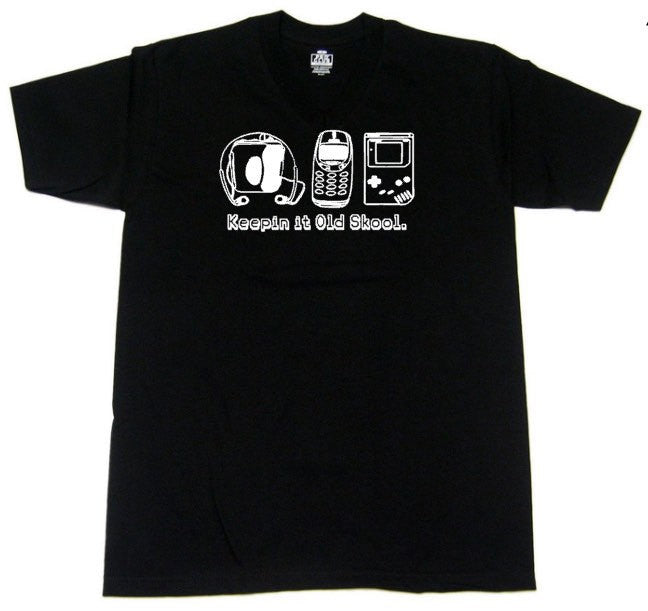 Men's Shirt Keepin it Old Skool Shirt, Kickin it Old School, Back to the 90's, Funny Shirt