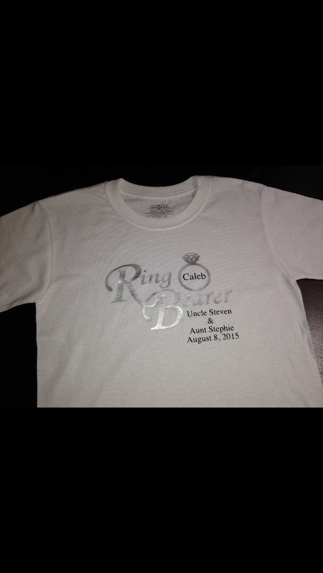 Ring Bearer Shirt, Boys Shirt, Baby Onesie, Wedding Party Shirt, Personalized