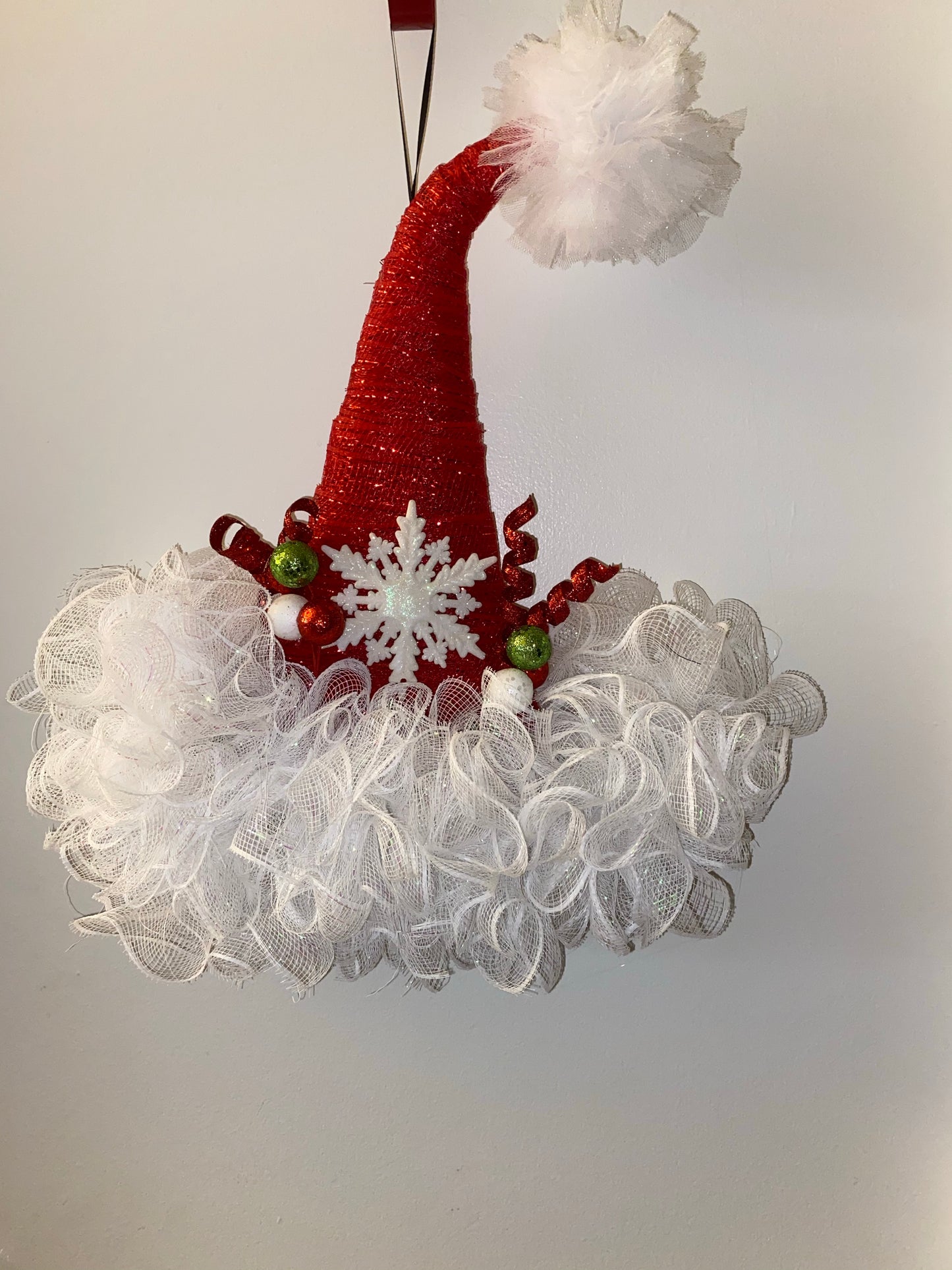 Santa Hat Handmade Wreath