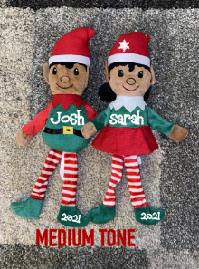Christmas Personalized Plush Elves, Elf on the Shelf, Boy or Girl, Ornament Decor