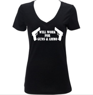 Women's Tank Top, Will Work For Guns and Ammo, Women's Shirt