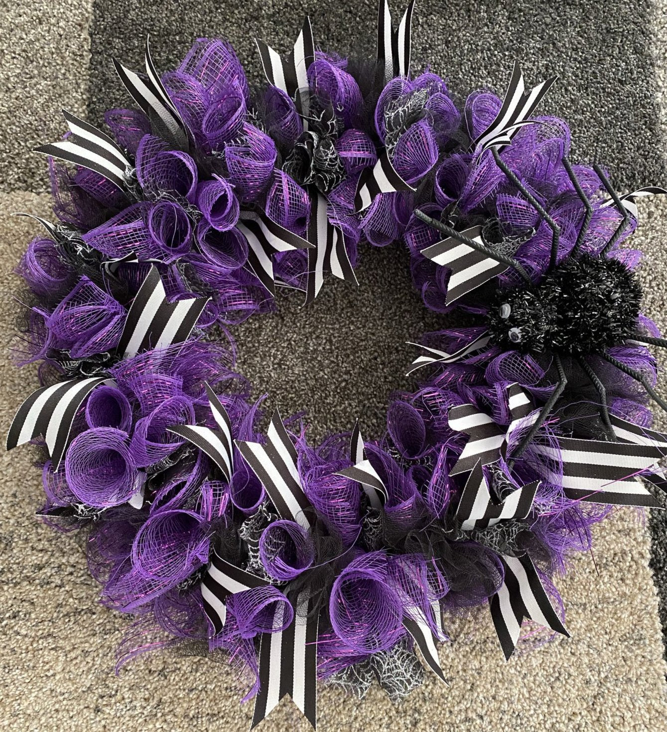 Beetle Juice inspired Halloween Wreath