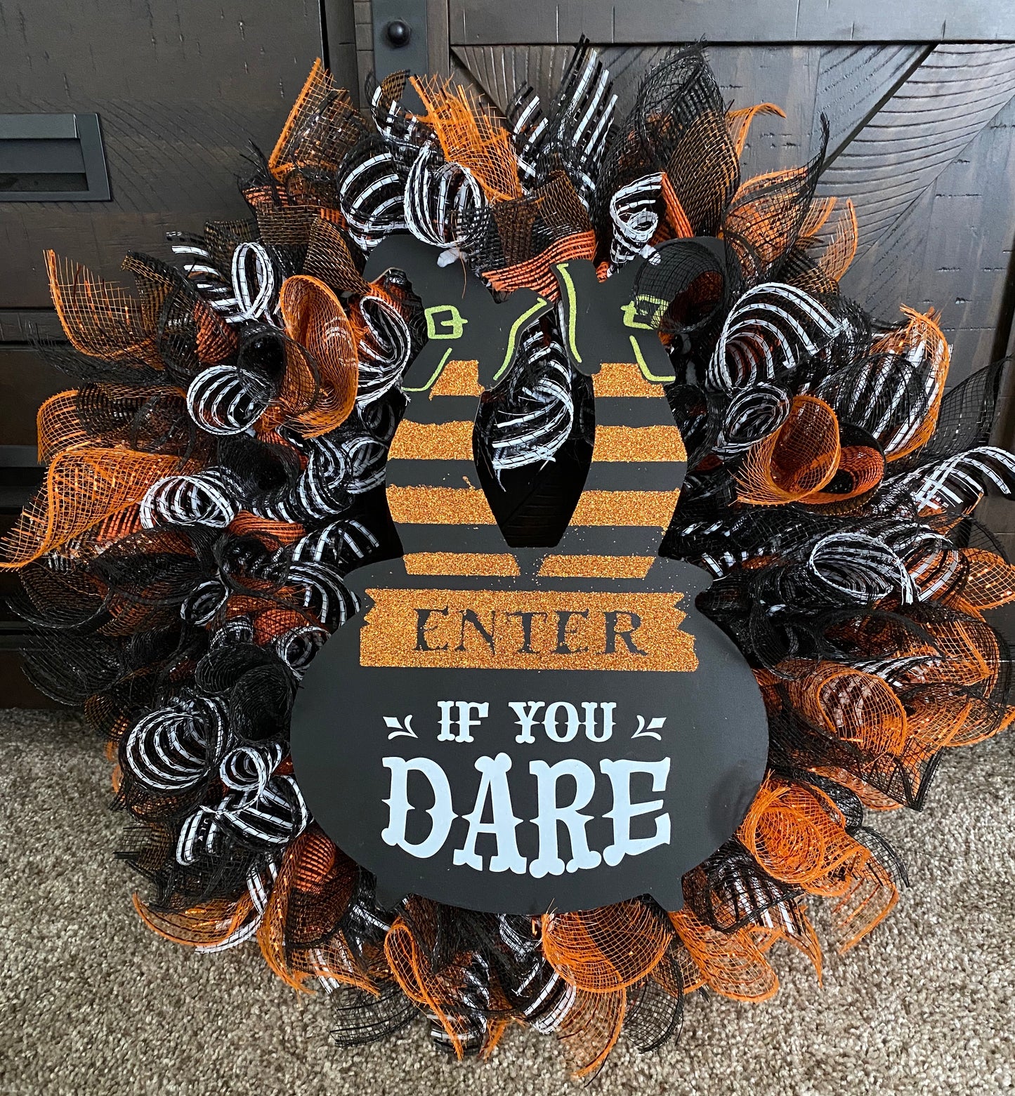 Enter if you Dare Halloween Wreath