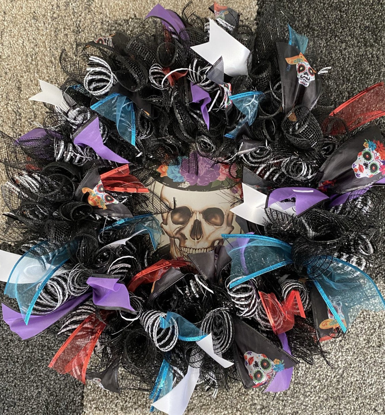 Dia de los Muertos Wreath Halloween Decor