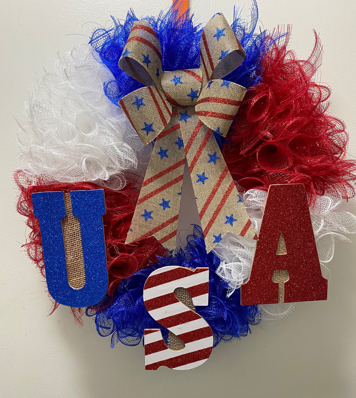 Wreath Handmade 4th of July Holiday USA