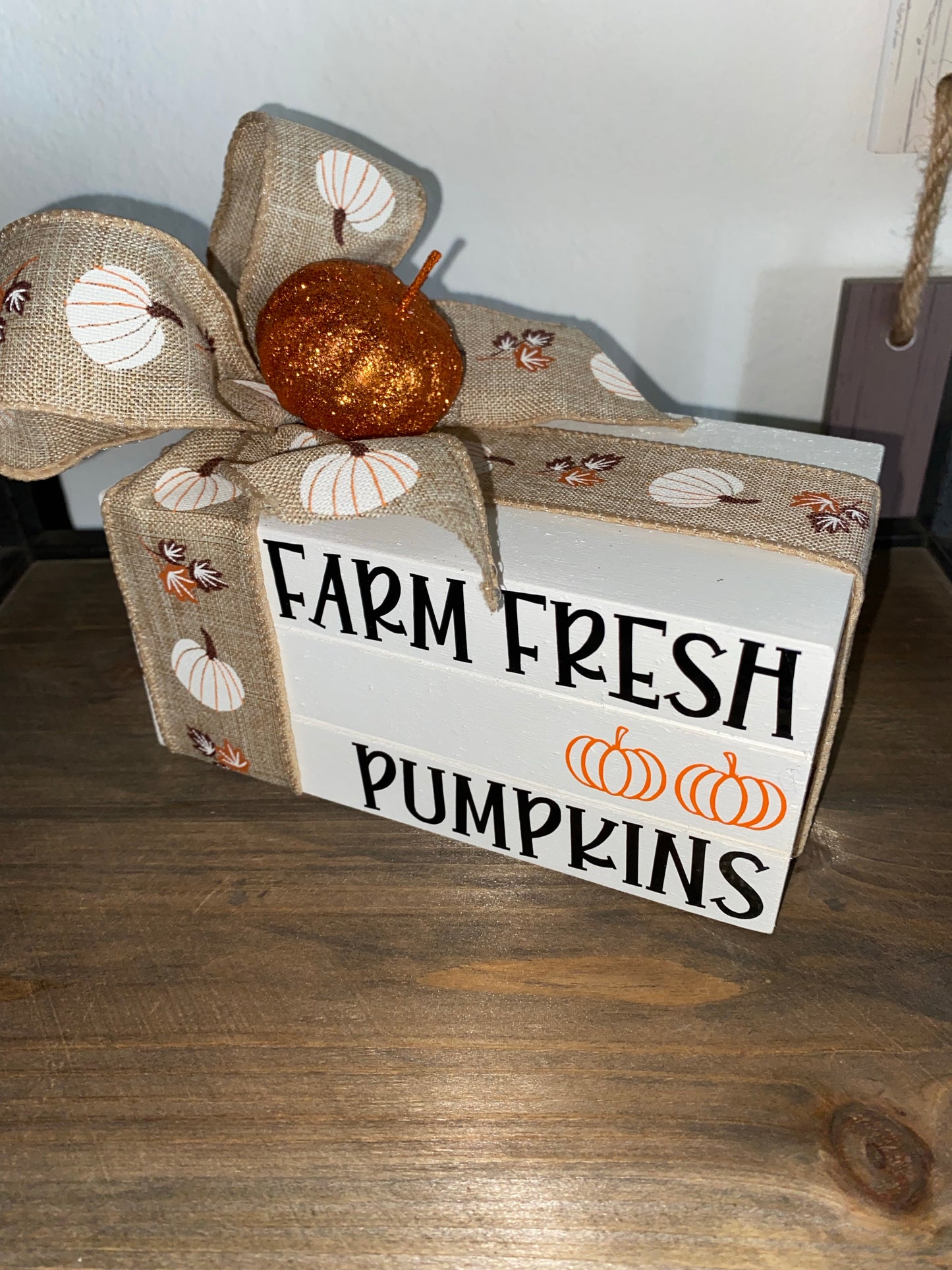 Holiday Home Decor Faux Book Stack Farm Fresh