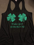 SHAKE your SHAMROCKS Womens Tank Top, St Patricks Day