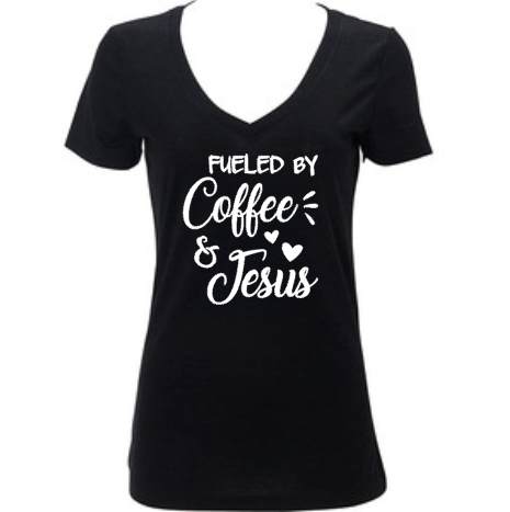 Fueled by Coffee and Jesus, Women’s Shirt