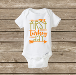 My First Turkey Day, Baby Thanksgiving Onesie, Thankful