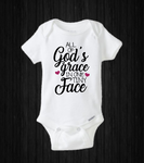 All of God’s Grace in One Tiny Face, Baby Onesie, Religious, Baby Shower