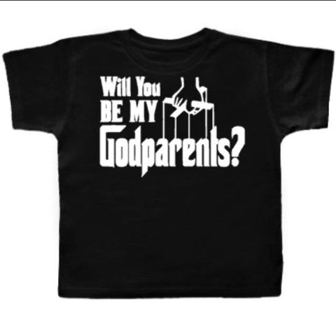 Will You Be My Godparents Shirt, Godfather Godmother, Toddler Shirt