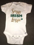 Sassy Irish Lassie, St Patrick’s Day Baby Girl Onesie