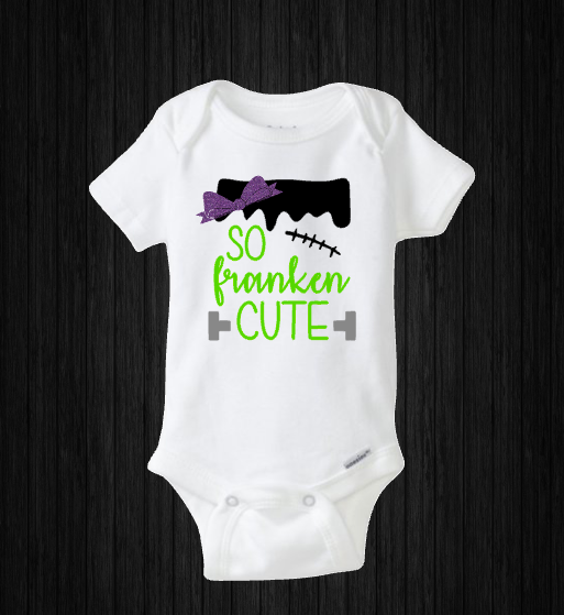 So Franken Cute Baby Halloween Onesie, Boy or Girl