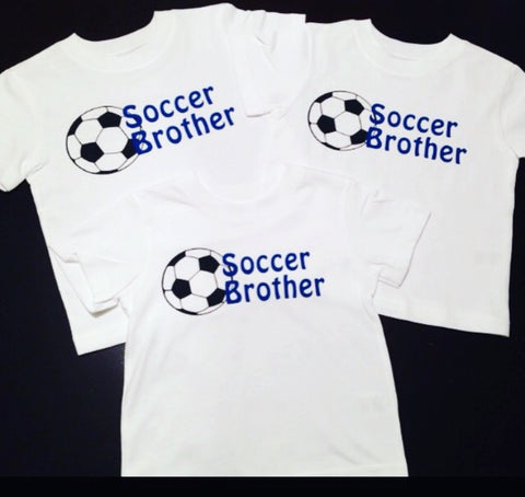 Kids Soccer Brother Shirt, Custom Boys Soccer Team, Sports