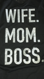 Wife Mom Boss, Women’s Racerback Tank Top