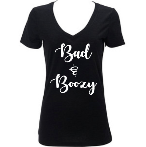 Bad & Boozy, Women’s Funny Drinking Shirt