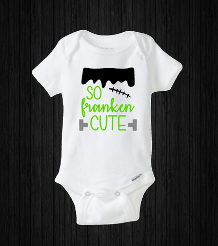 So Franken Cute Baby Halloween Onesie, Boy or Girl