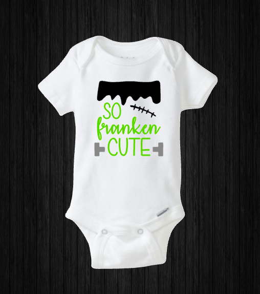 So Franken Cute Baby Halloween Onesie Boy or Girl
