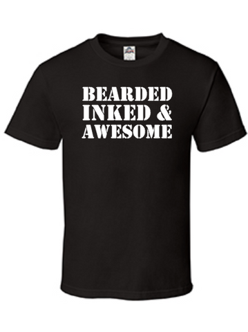 Bearded Inked & Awesome, Funny Men’s Shirt
