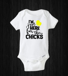 I’m Just Here For The Chicks, Boys Easter Onesie Shirt