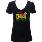 Merry Christ Mas, Women’s Christmas Shirt, Religious Cross