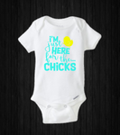 I’m Just Here For The Chicks, Boys Easter Onesie Shirt