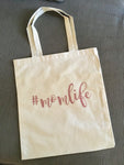 Mom Life Tote Bag, Women's Shopping Bag, Gift for Mom, Mother's Day, Baby Shower