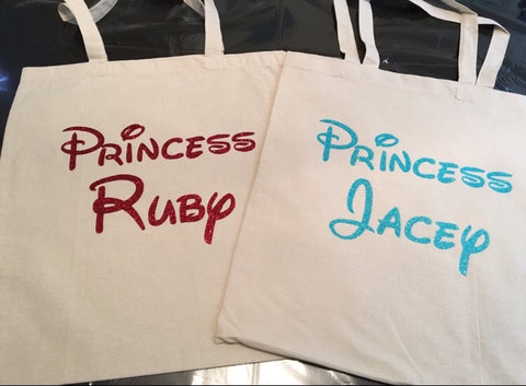 Princess Tote Bag | Princess Bag | Custom Tote Bag | Canvas Bag