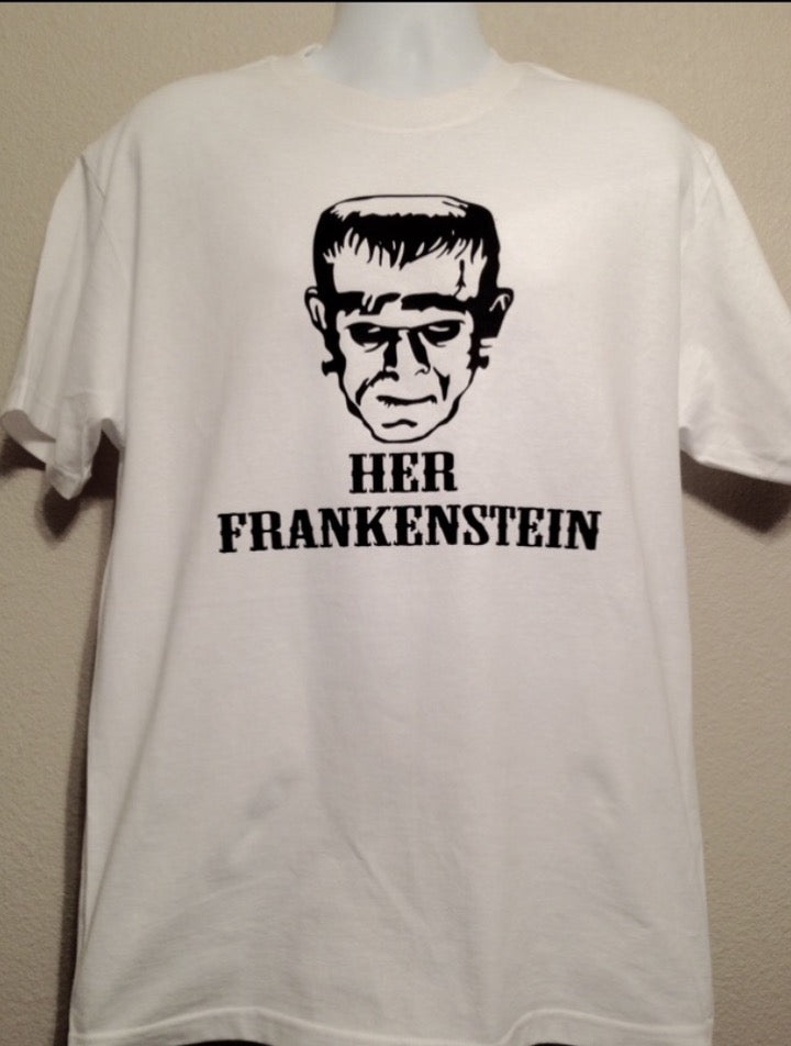 Her FRANKENSTEIN, Men's HALLOWEEN Shirt, Couples Shirts