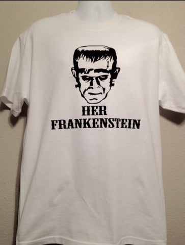 Her FRANKENSTEIN, Men's HALLOWEEN Shirt, Couples Shirts