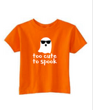 Too Cute To Spook Boys Shirt, Happy Halloween Ghost