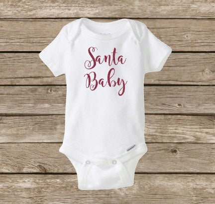 Santa Baby Onesie Christmas Onesie, Baby Christmas Outfit Merry Ch
