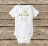 Heaven Sent Onesie | Baby Onepiece | Boy Onesie | Girl Onesie | New Baby, Baby Shower, Religious