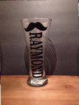 Beer Glass Beer Mug, Fathers Day, Wedding Party Favors, Groom Groomsmen, Mustache Stache Name, Bridal Bachelor Party