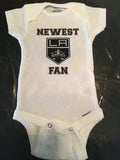 LA Kings Onesie | Newest Kings Fan, Los Angeles Kings, Hockey | LA Kings Shirt, Baby Shower, Hockey Onesie, Baby Onesie