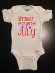 My First Fourth of July Onesie | 1st 4th of July Baby | Happy 4th | Happy Fourth | Independence Day Kids Shirt | USA America | Patriotic