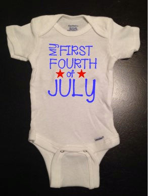 My First Fourth of July Onesie | 1st 4th of July Baby | Happy 4th | Happy Fourth | Independence Day Kids Shirt | USA America | Patriotic