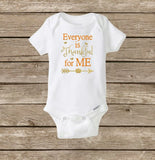 Everyone is Thankful For Me Onesie, Baby Girl First Thanksgiving, Baby Girl Onesie, 1st Thanksgiving