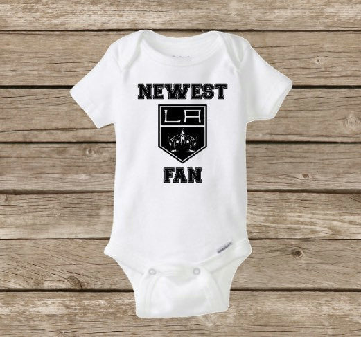 LA Kings Onesie | Newest Kings Fan, Los Angeles Kings, Hockey | LA Kings Shirt, Baby Shower, Hockey Onesie, Baby Onesie